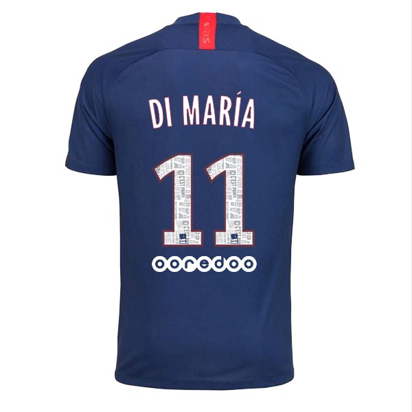 Camiseta Paris Saint Germain NO.11 Di Maria Primera equipación 2019-2020 Azul